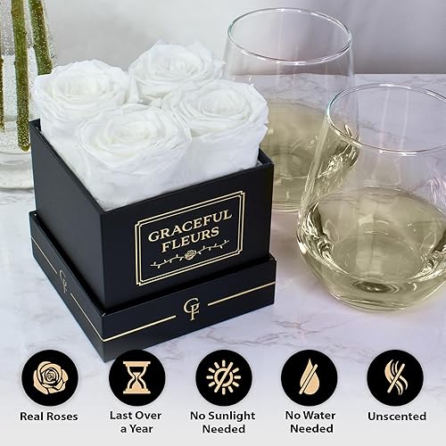 Miniatura 4 de Graceful Fleurs Rosas reales de larga duración durante años, flores frescas conservadas para entrega de cumpleaños, regalos de cumpleaños