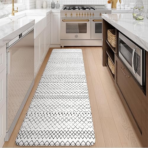 Miniatura 84 de KIMODE - Tapetes de cocina antifatiga, 2 unidades, navideños, estilo rústico, acolchados, para lavandería, oficina, fregadero, color rojo, 17 x 47