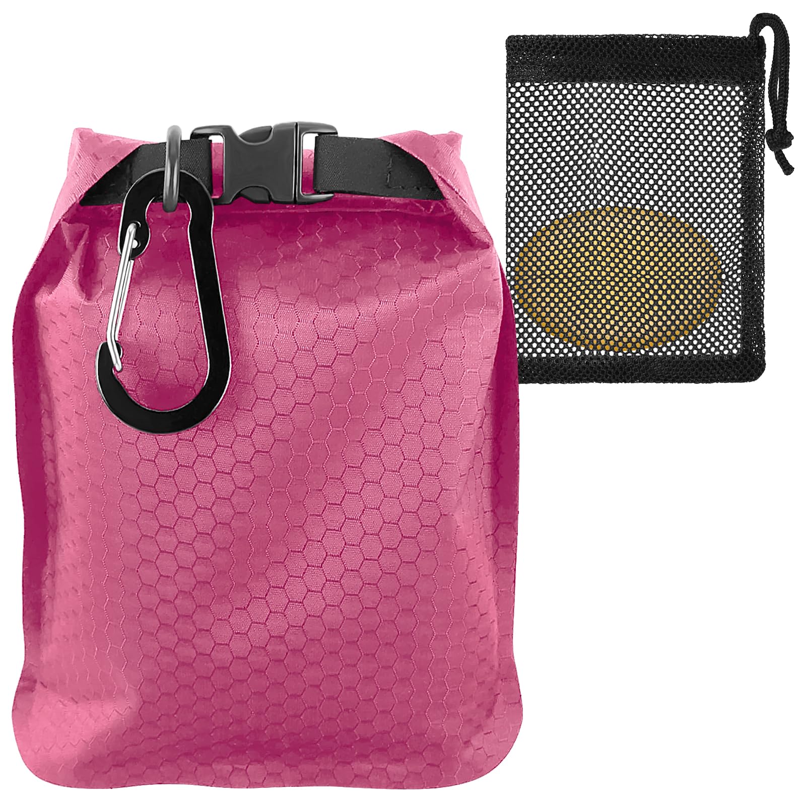 Uliya Travel Soap Bag Waterproof Leakproof Soap Dishes Case Box Quick Drying Soap Bar Portable Sealing Soap Holder with Lathering Bag and Carabiner for Travel, Camping (Pink) — image 1
