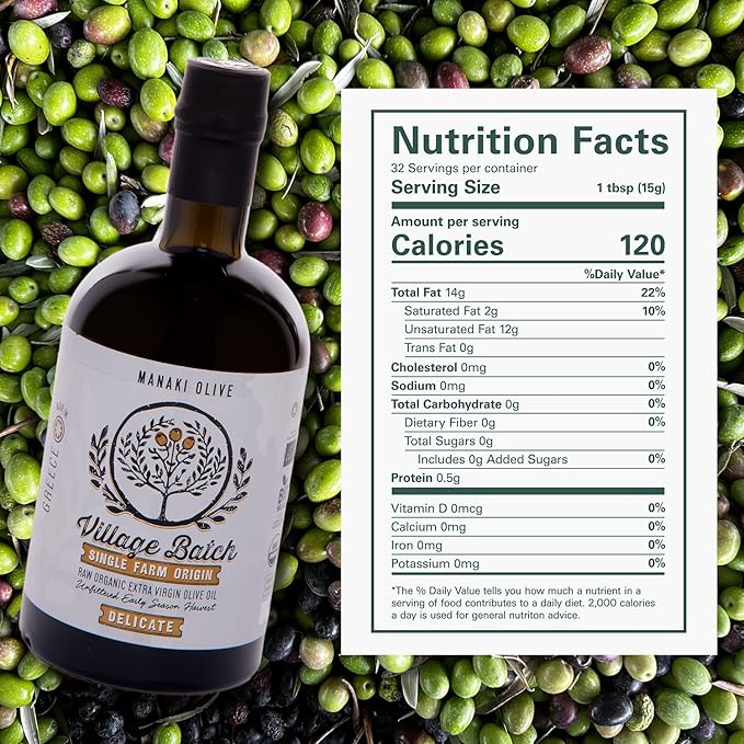 Aceite de Oliva Extra Virgen Orgánico Village Batch Manaki 16.9 fl oz miniatura 2