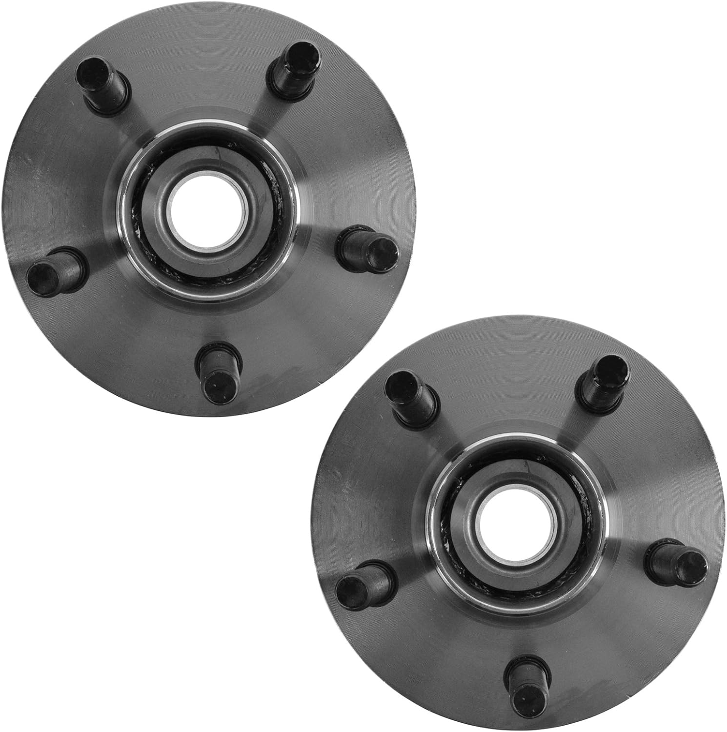 TRQ 2 Piece Rear Wheel Bearing & Hub Assembly Set Compatible with 2001-2002 Chrysler PT Cruiser