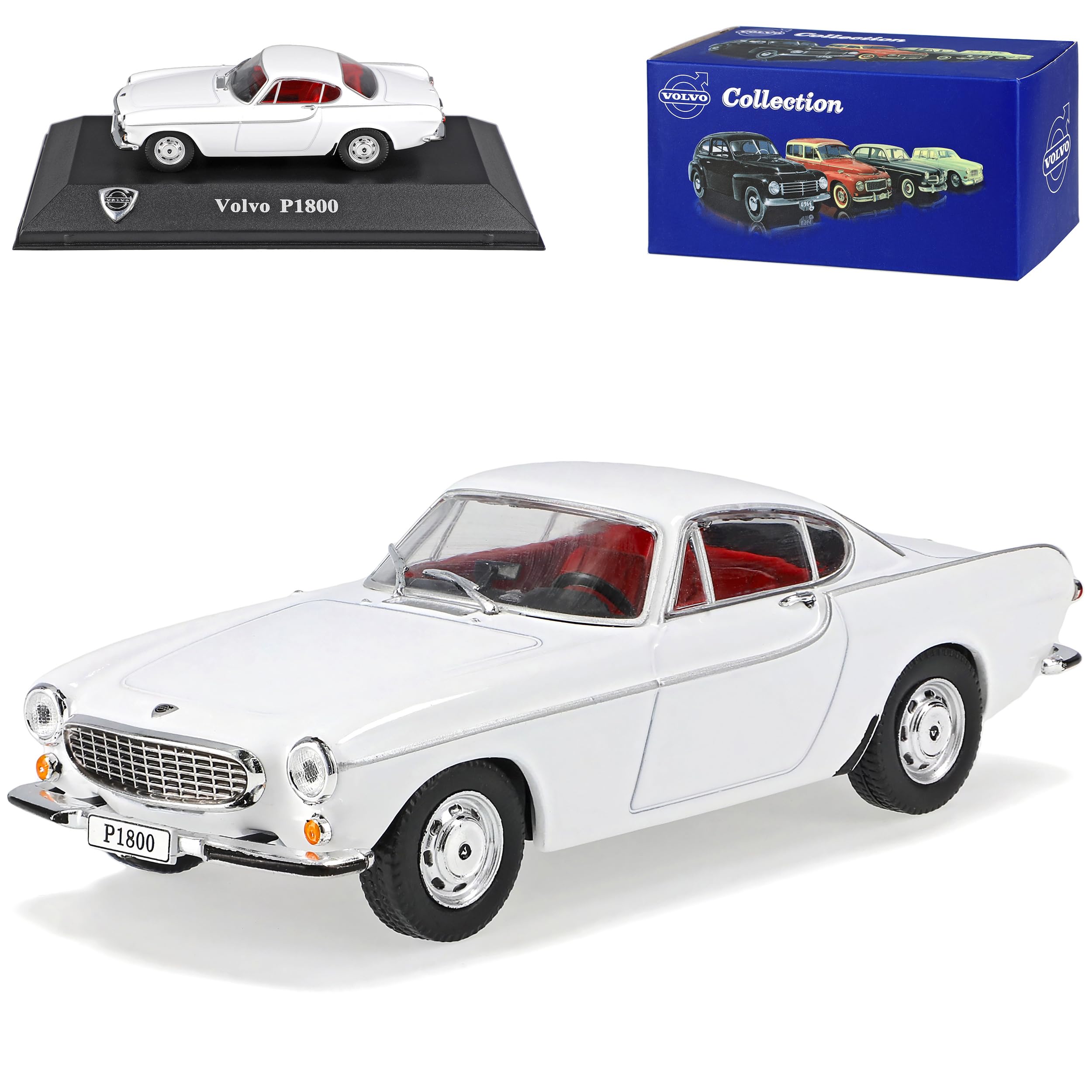 Atlas Volvo P1800 Coupe Weiss 1961-1972 1/43 Modell Auto : Amazon