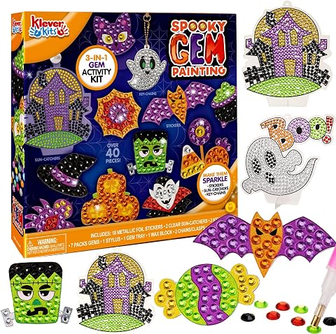 Klever Kits Halloween Gem Diamond Art Kit for Kids