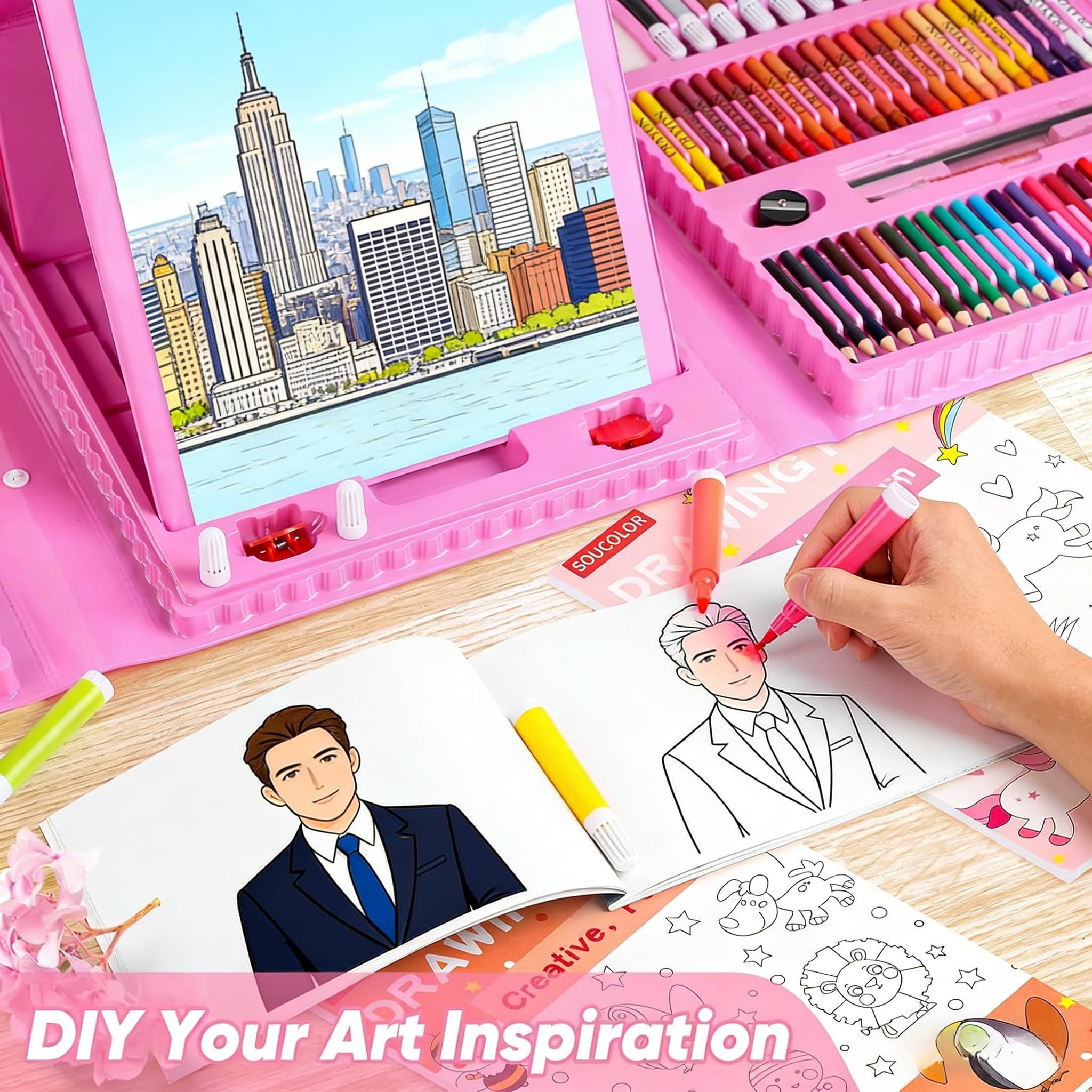Soucolor Art Supplies Set - Girls Drawing & Coloring Kit -5 Soucolor Art Supplies Set - Girls Drawing & Coloring Kit -5