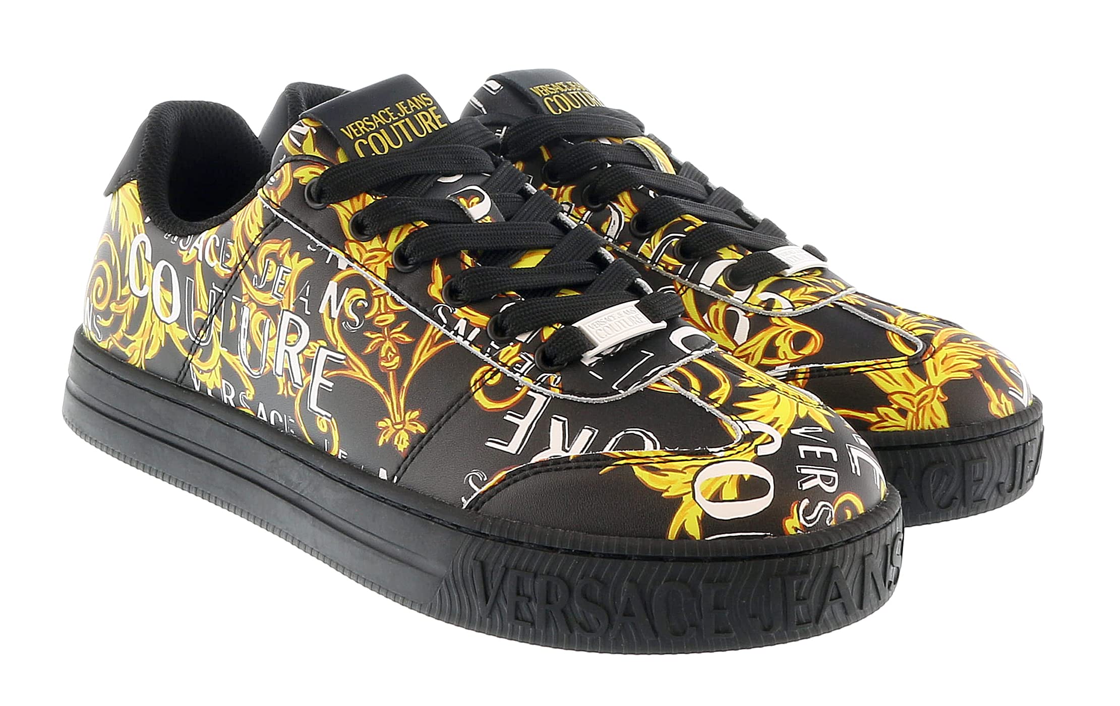 Versace Couture Black Gold Versace Jeans Sneakers Black Versace