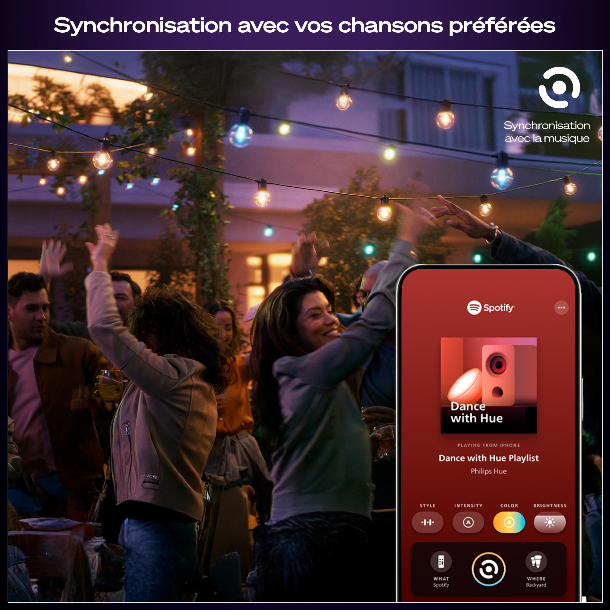 Philips Hue Festavia Globe, Guirlande Lumineuse LED, 30 Ampoules, 21m