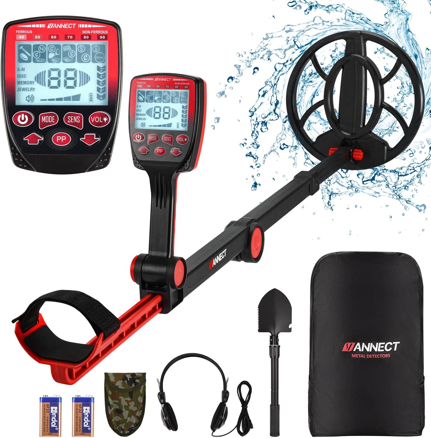 Metal Detector for Adults & Kids, Foldable & Adjustable Professional