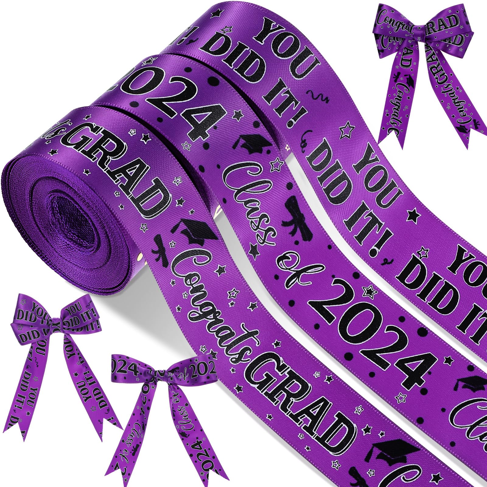 Snapklik.com : Moukeren 3 Roll Class Of 2024 Graduation Ribbon ...