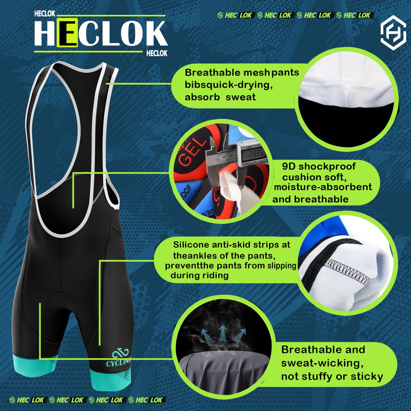 Traje Ciclismo Hombre, Ropa Ciclismo Hombre Culote Bicicleta Hombre Equipacion Ciclismo Jersey + Pantalones Cortos y Babero MTB TranspirableAcolchado para Ciclismo＋Guantes y Gafas