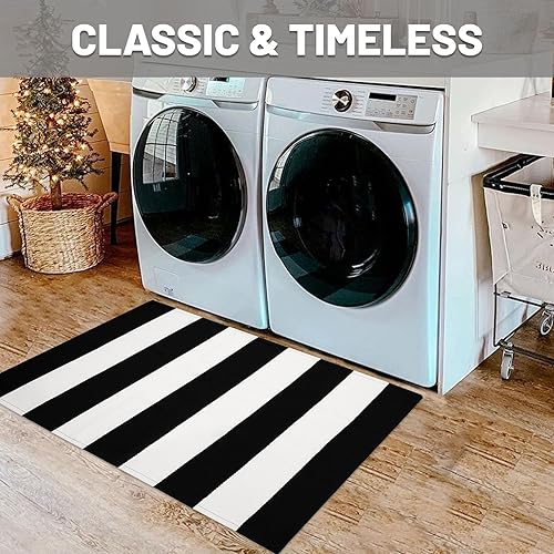 Miniatura 99 de IOHOUZE - Tapete a cuadros estilo búfalo de 5 x 8 pies para interiores y exteriores, lavable, para sala, tapete de bienvenida primavera-verano