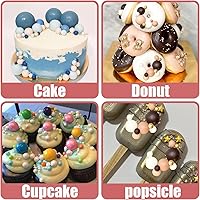 Vista 4 de Molde de fondant de perlas 3D, 2 unidades, moldes de silicona de chocolate semiesferas para decoración de pasteles, dulces, azúcar, cupcakes