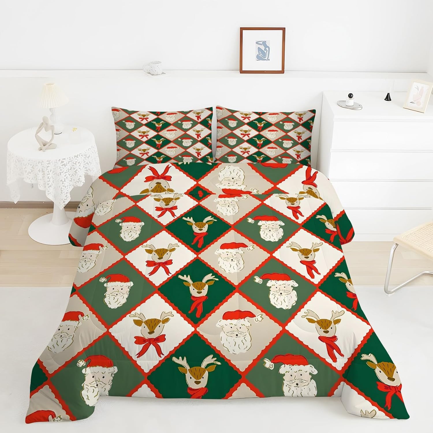 サンタクロース羽毛布団 3Dトナカイ掛け布団 ド ソフト 冬 キルト オールシーズン被子ソフトふわふわマイクロファイバーウォッャブル 羽毛掛けふとん  TV3554SC SL【下取りキャンペーン対象商品】【冬のギフト】(（シングルロング）150×210cm ブラウン): 掛け布団 ...