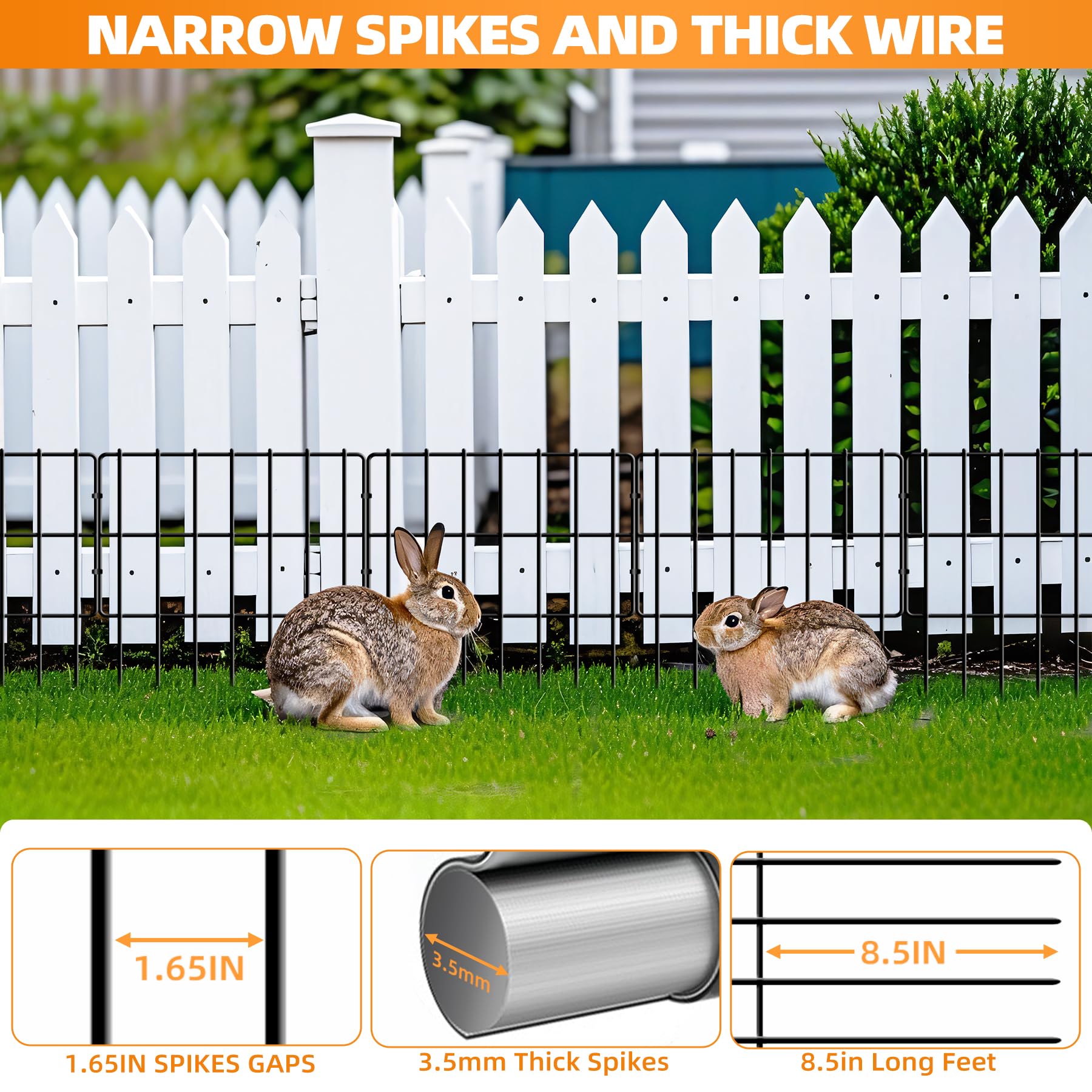 Snapklik.com : 19 Pack Garden Animal Barrier - 165inch Spike Spacing No ...