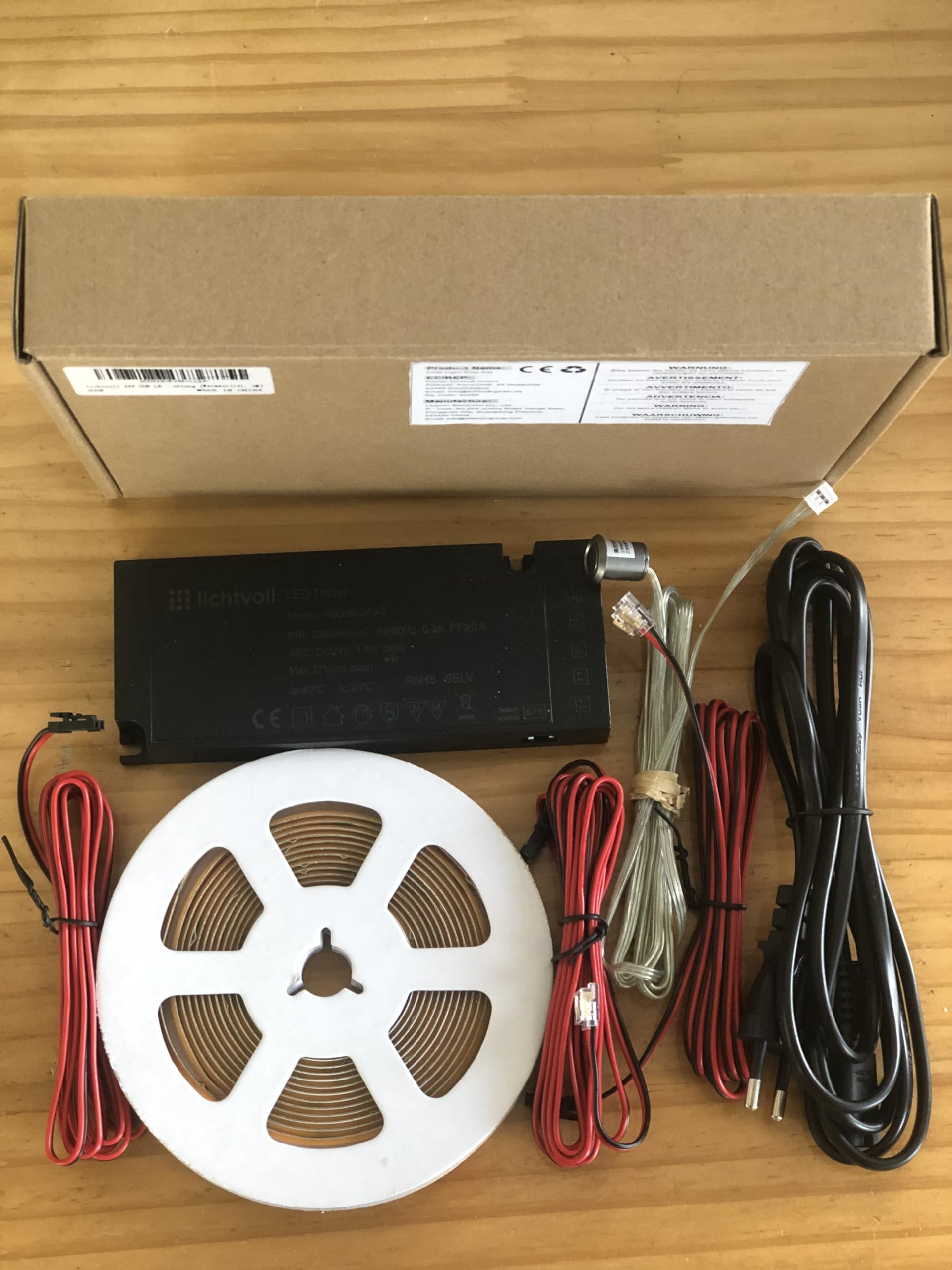 COB Led Streifen 3M Warmweiß mit Berühren Dimmer Schalten und 36W Netzteil, Unterbauleuchte für Akustikpaneele und Küche