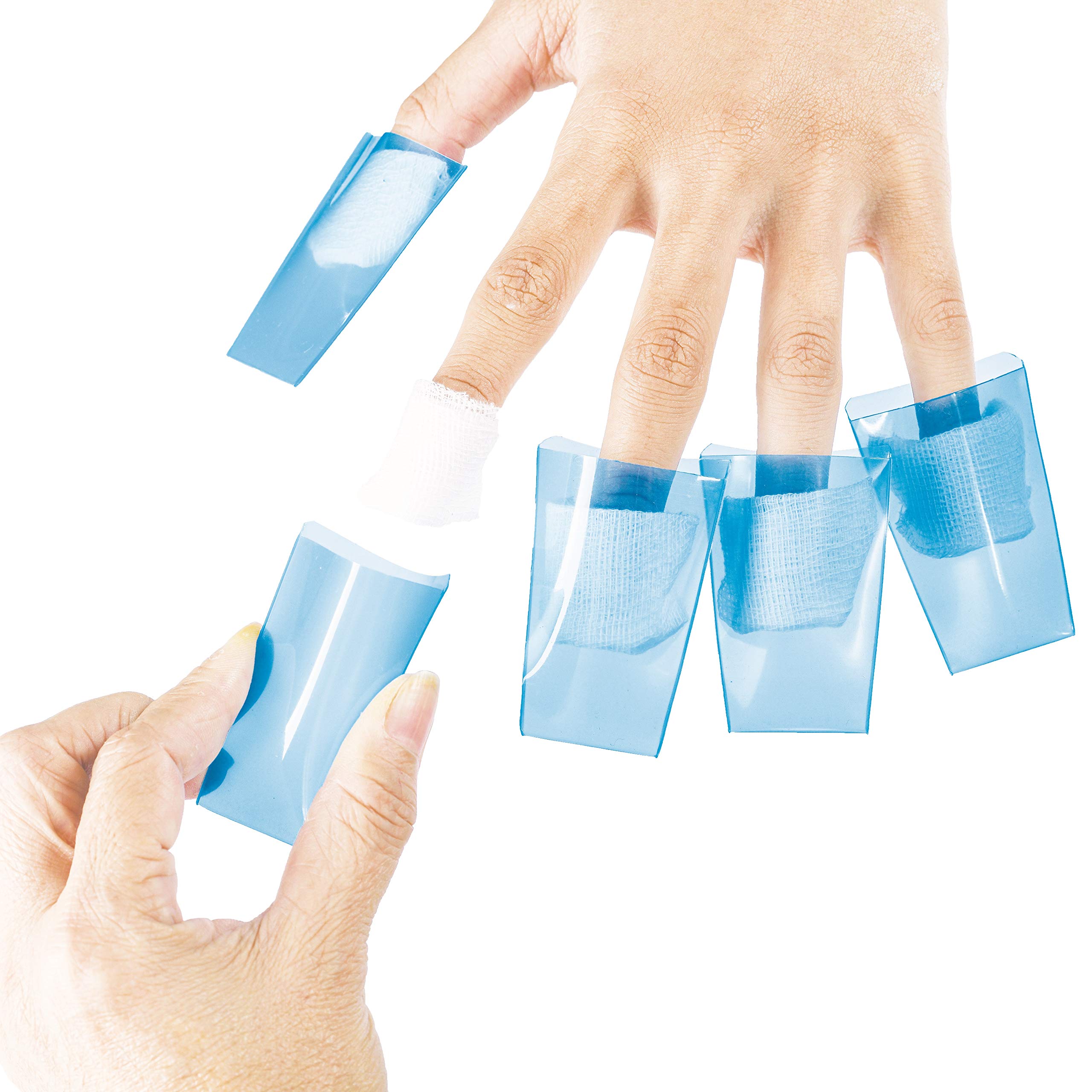AMT 100 PCS Gel Nail Polish Remover Cap Tips For Gel Nail Polish & Nail polish | Gel Nail Polish Remover Cap Tip | Nail Polish Remover Tool (100, Blue)-picture-26
