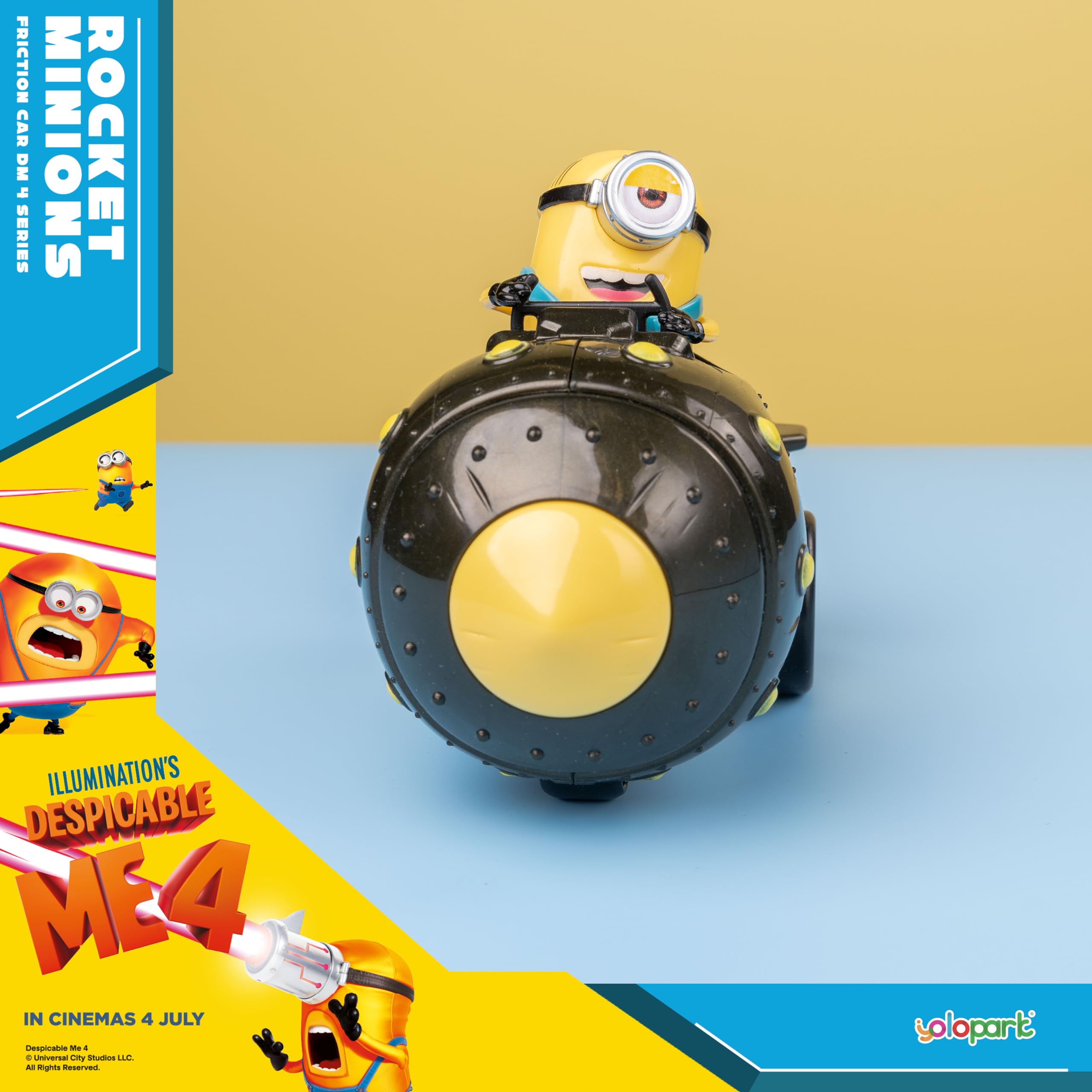 MINIONS AR07167 Bandai Véhicule Voiture de Friction à Capsule Jouet Multicolore Jouets et Cadeaux pour Enfants et Famille