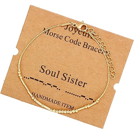 Soul Sister Gifts- Inspirational Morse Code Bracelets for Women