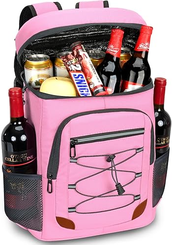 Miniatura 15 de Mochila térmica aislada a prueba de fugas para hombres y mujeres, 36 latas, mochila térmica suave, aislada, impermeable, de gran capacidad