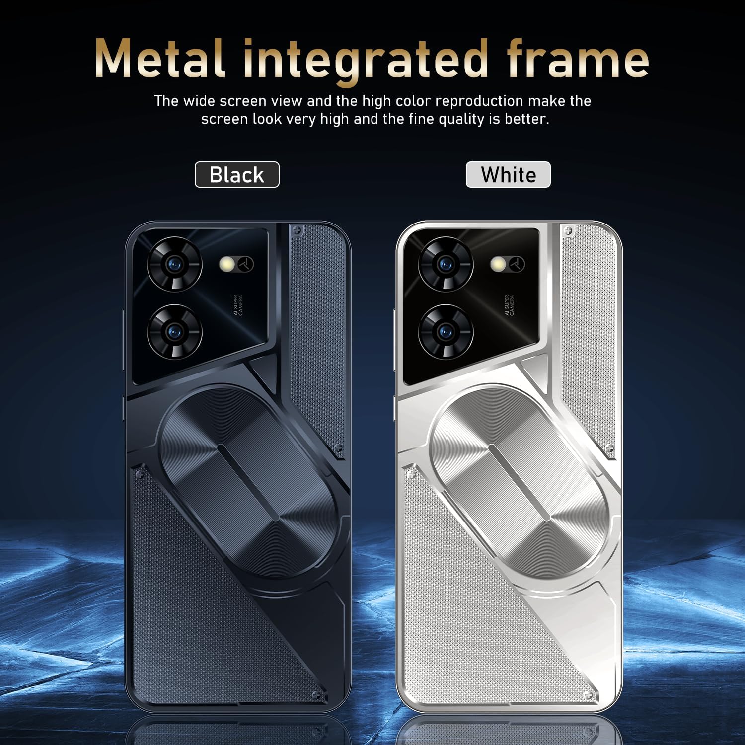 Teléfono económico, pantalla de 5,0 pulgadas, 16GB ampliable hasta 128GB, doble SIM desbloqueado, doble cámara, WIFI/Bluetooth/ID facial. Teléfono básico (Black)