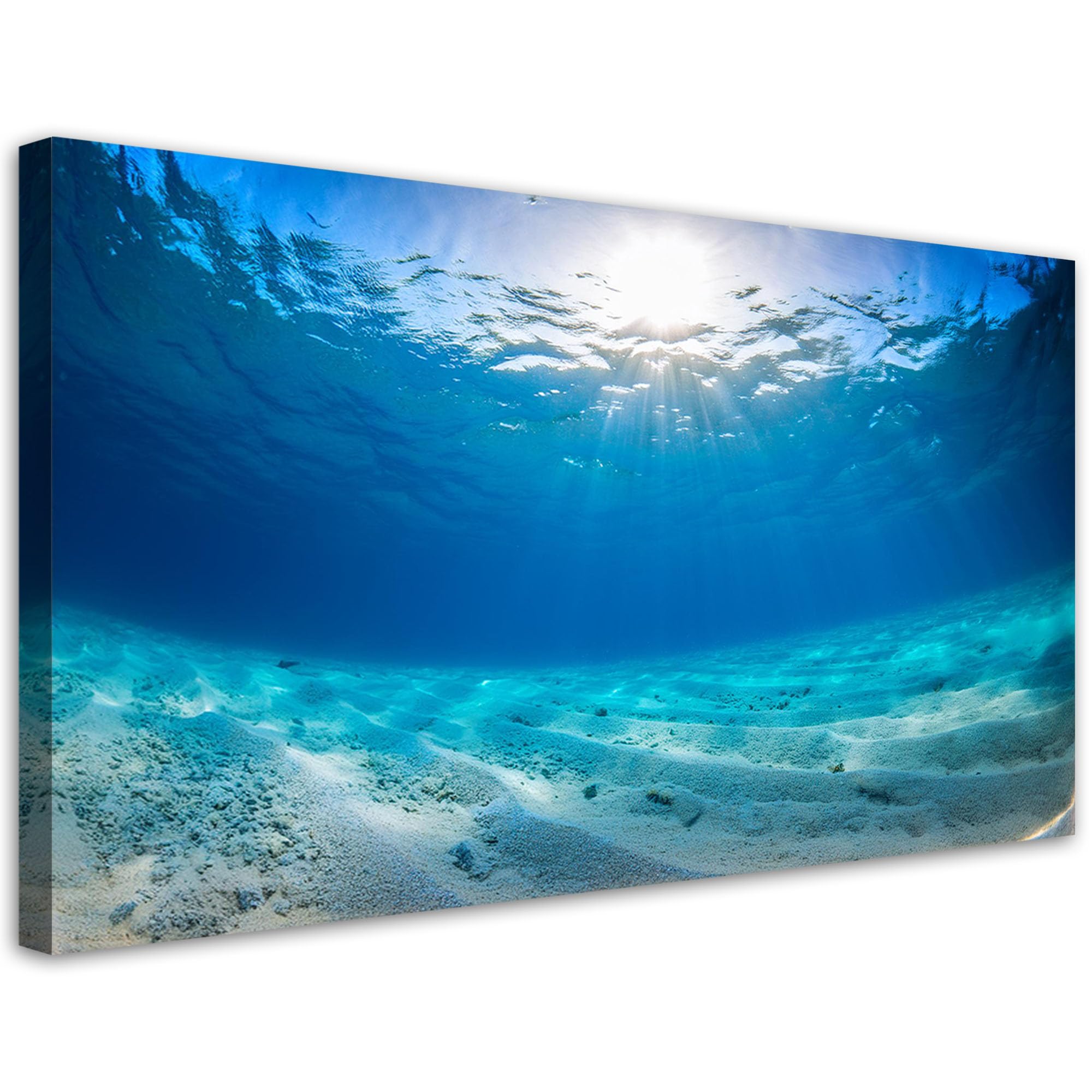 Feeby - Impression sur Toile - Tableaux Decoratifs Muraux - Profondeurs marines Nature - 120x60 1partie - Decoration Salon - Photo sur toile Cadeau - Tableau toile pour le mur