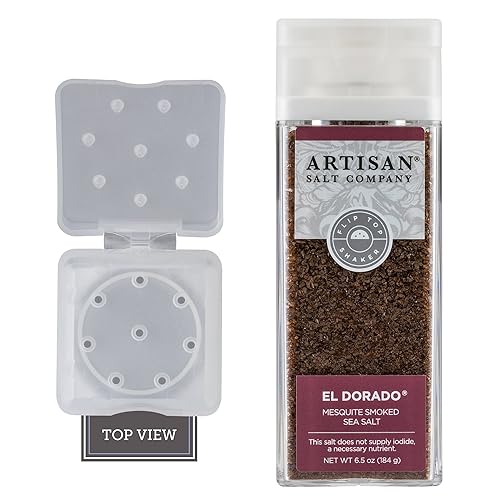 Miniatura 4 de Artisan Salt Company El Dorado Mesquite Sal marina ahumada, tarro agitador, 6.5 onzas