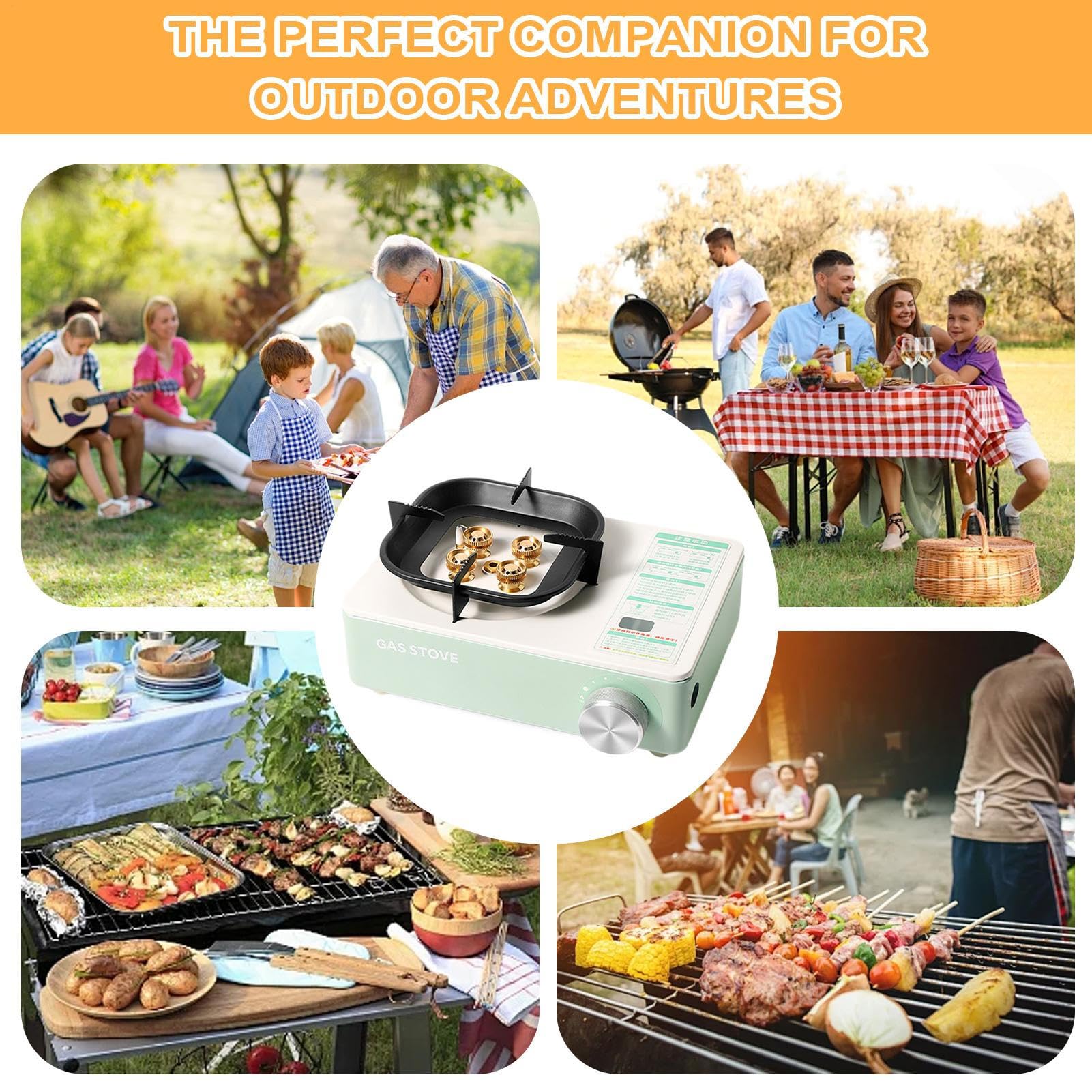 Fornello Da Campeggio Portatile Cucina Portatile | Fornello per Cucina da Campeggio Escursionismo grigliate tailgating viaggi camper gite backpacking e uso all'aria aperta