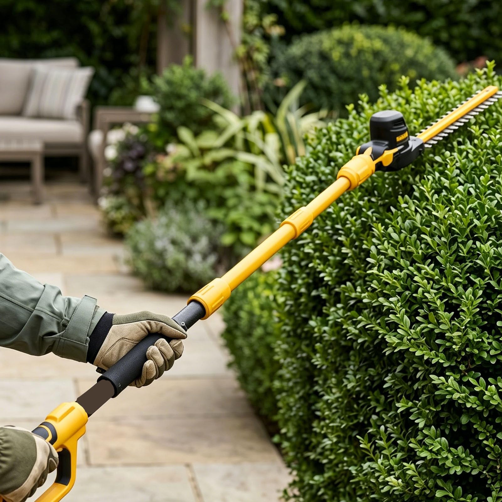 Sorandy 2m Mini Motosierra Inalámbrica con Pértiga de Extensión