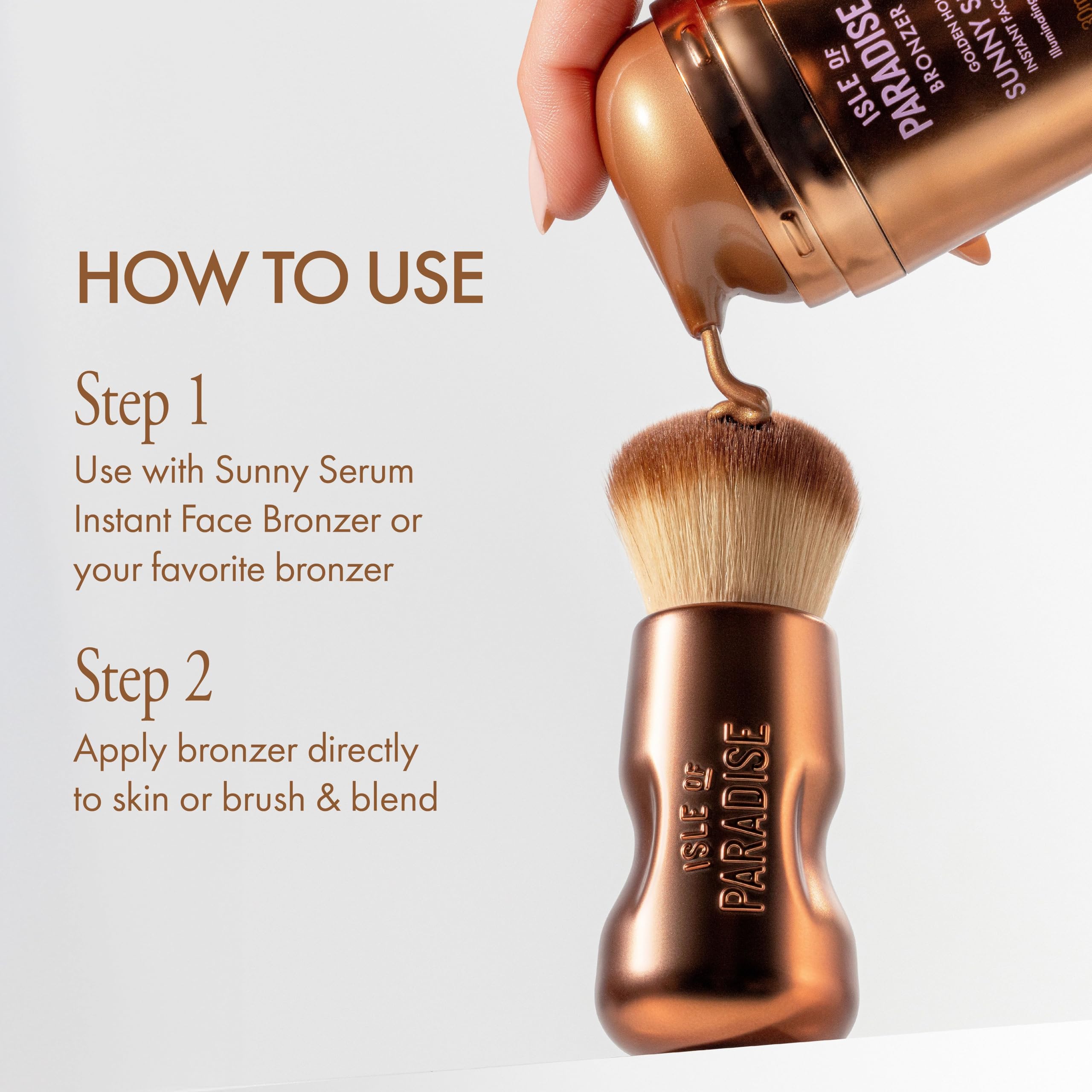 Isle of Paradise Face + Body Bronzing Brush, Dense Vegan Kabuki Brush