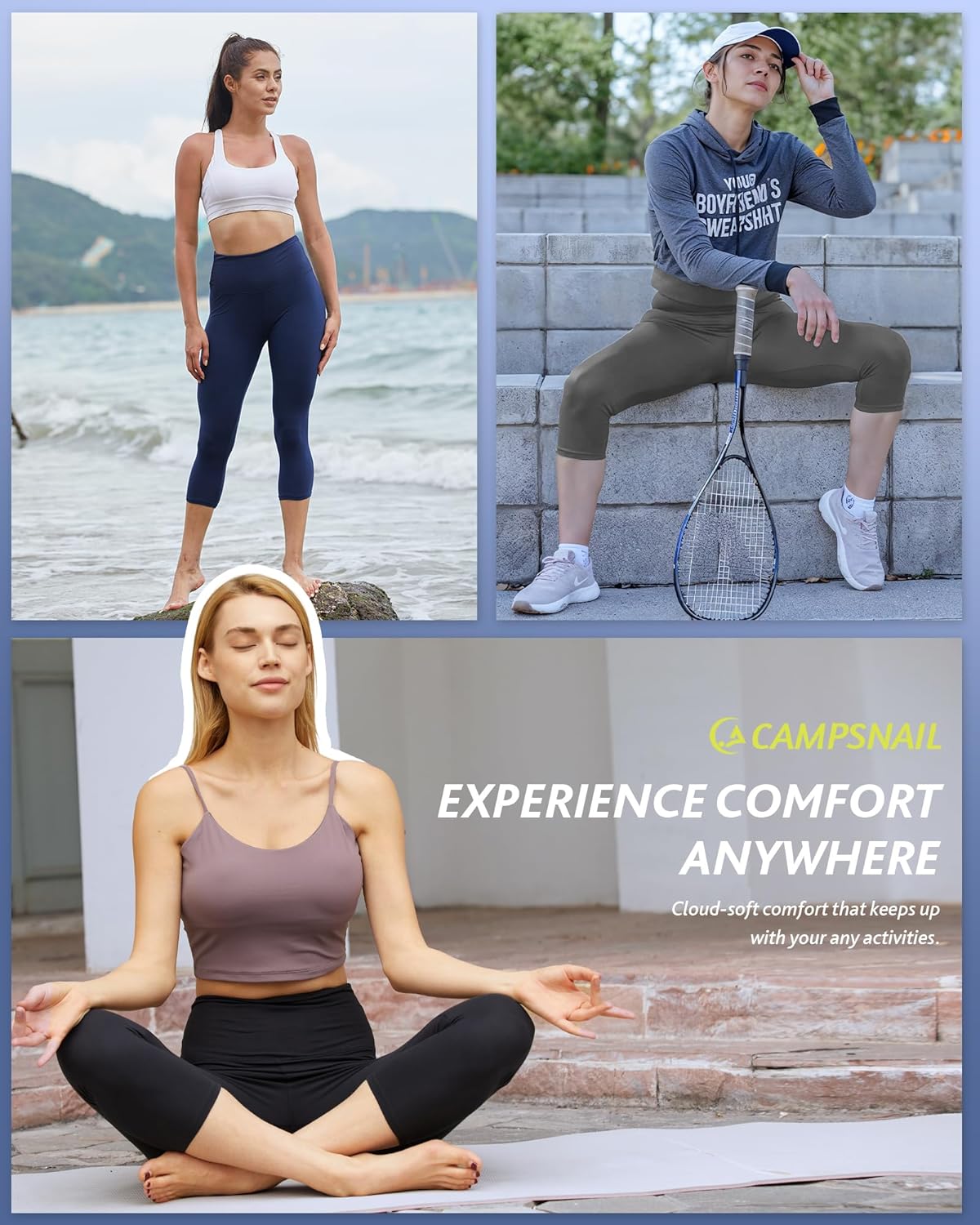 4 Pack Capri Leggings for Women - High Waisted Capris Tummy Control Yoga Pants with Pockets Workout Cycling Tights - Image 4