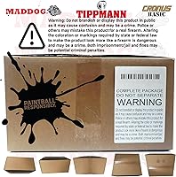 Vista 9 de Maddog Tippmann Cronus Basic Paintball Gun Marker and Accessory Starter Packages [HPA] Marker, 48ci/3000psi Compressed Air Tank, Mask, Hopper