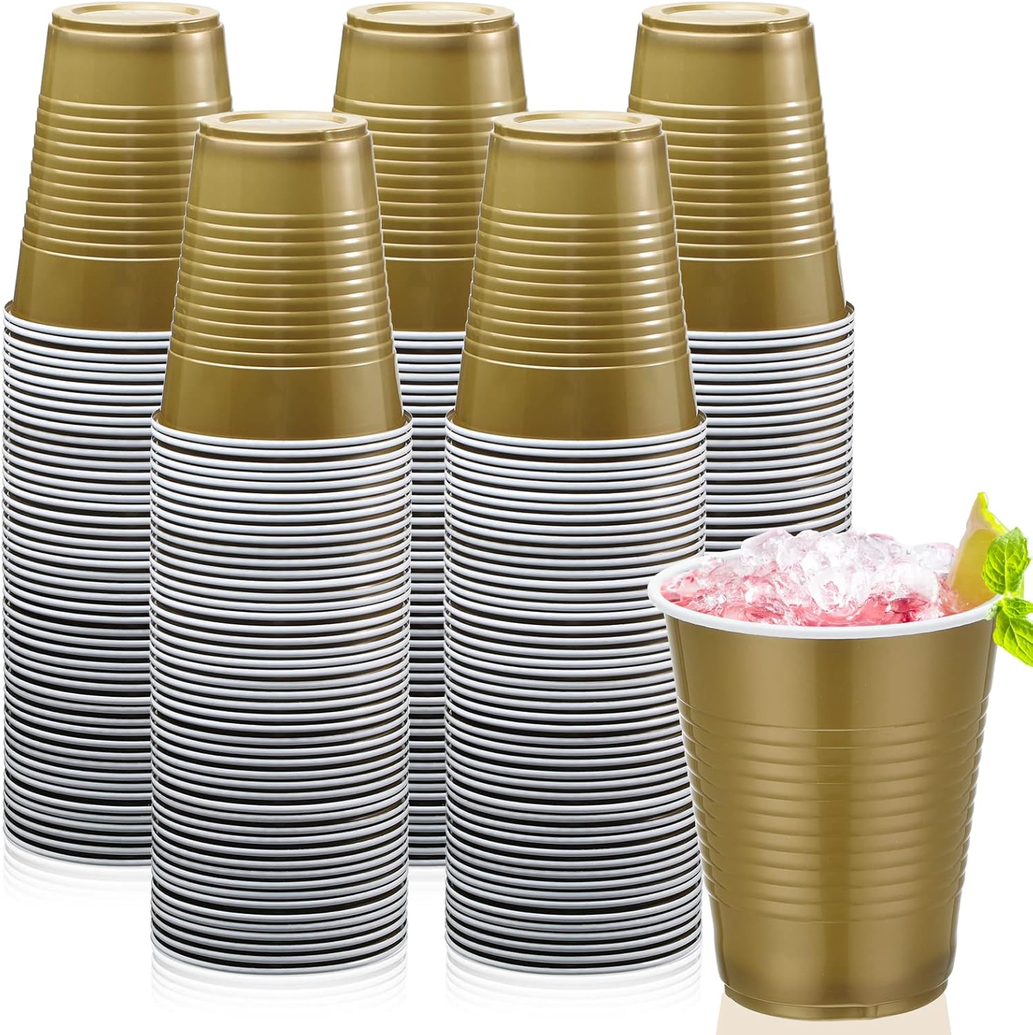 Yinder 200 Pcs 18 oz Cups Plastic Disposable Cups Plastic