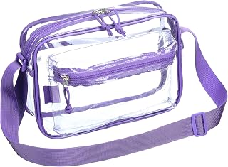 Women's See Through Messenger Bag Clear Stadium Work Crossbody Shoulder Purse