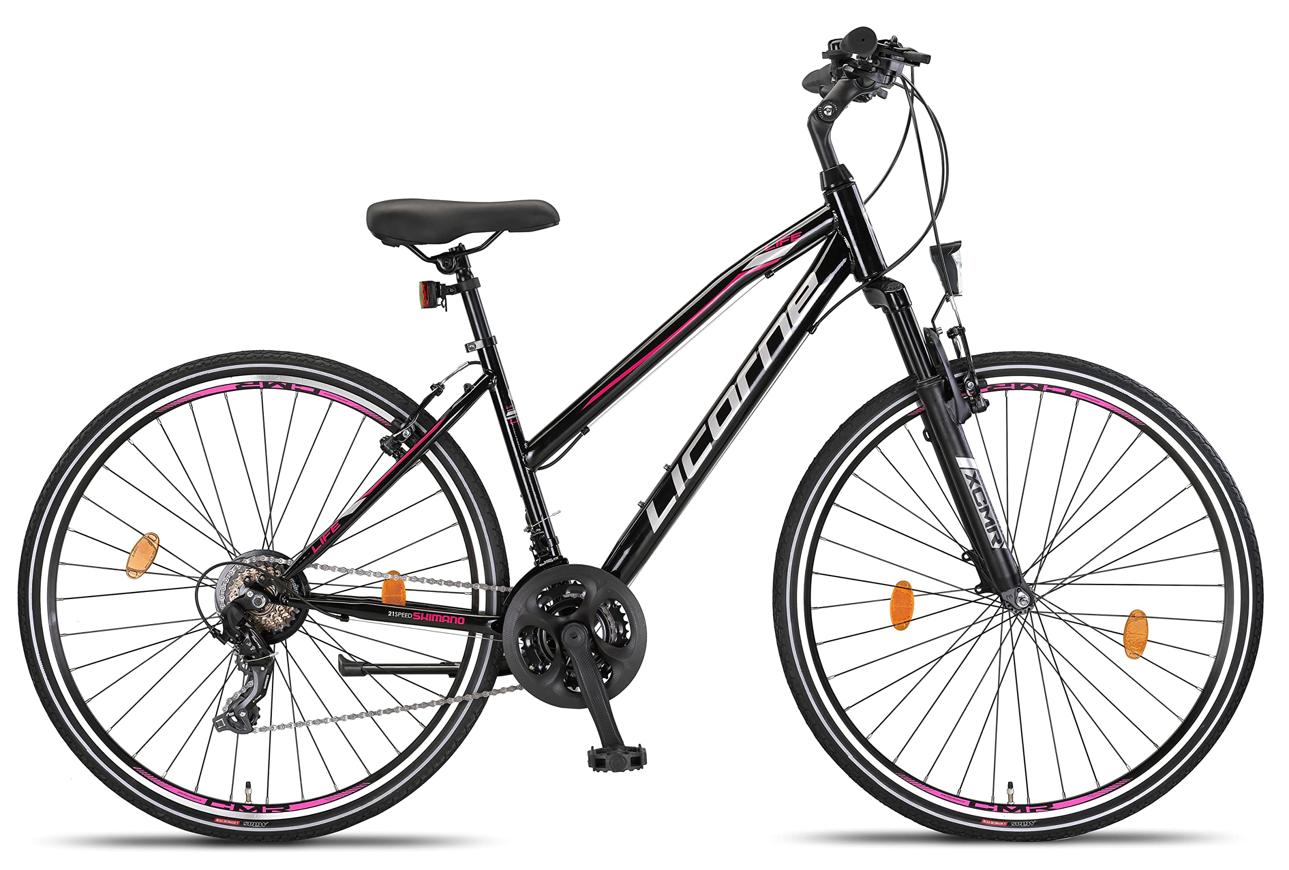 Bici Da Trekking Licorne 28" Con Cambio Shimano 21 Marce - Per Giovani, Donne E Uomini