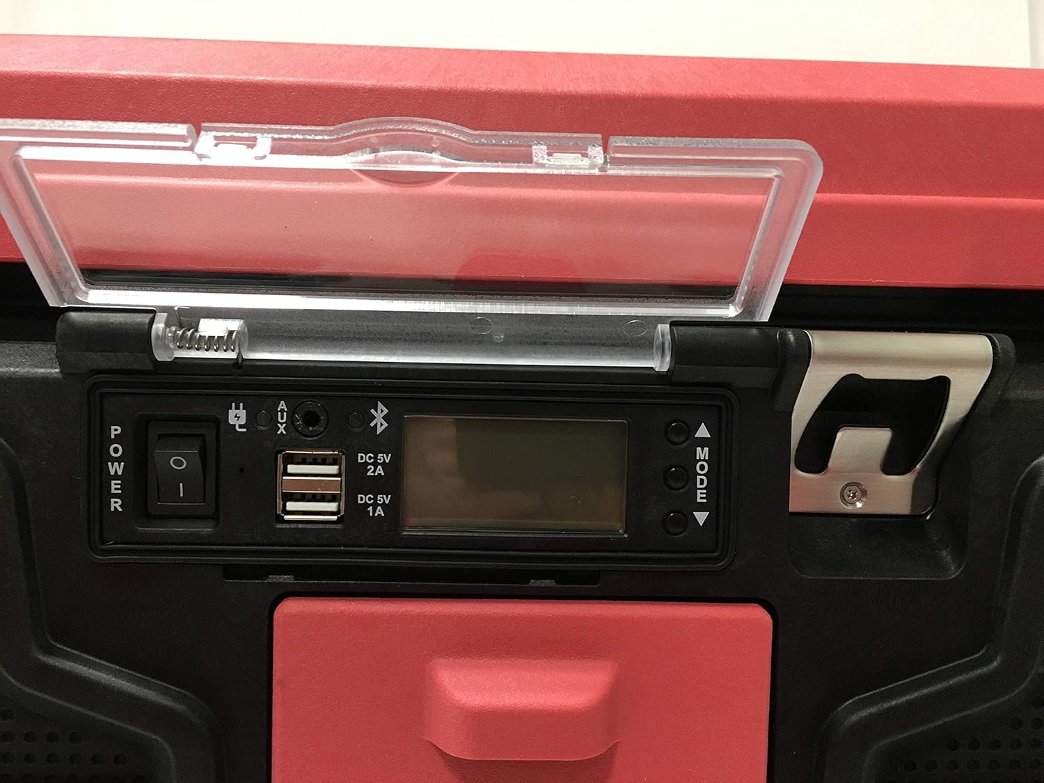 Coolbox control panel close-up