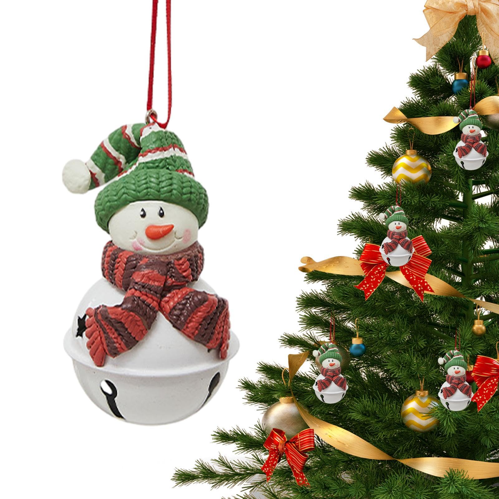 Campanelle di Natale da appendere - Campanelle decorative per alberi di Natale - Campanelle da appendere per la decorazione della casa (bianche) | Leroy Merlin