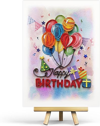 Miniatura 5 de Tarjeta de feliz cumpleaños con diseño floral, 5 x 7 pulgadas, para mujer