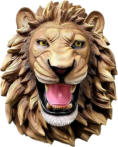 Miniatura 1 de Ebros Gift Placa de escultura de busto con cabeza de león rugiente grande del rey de la selva