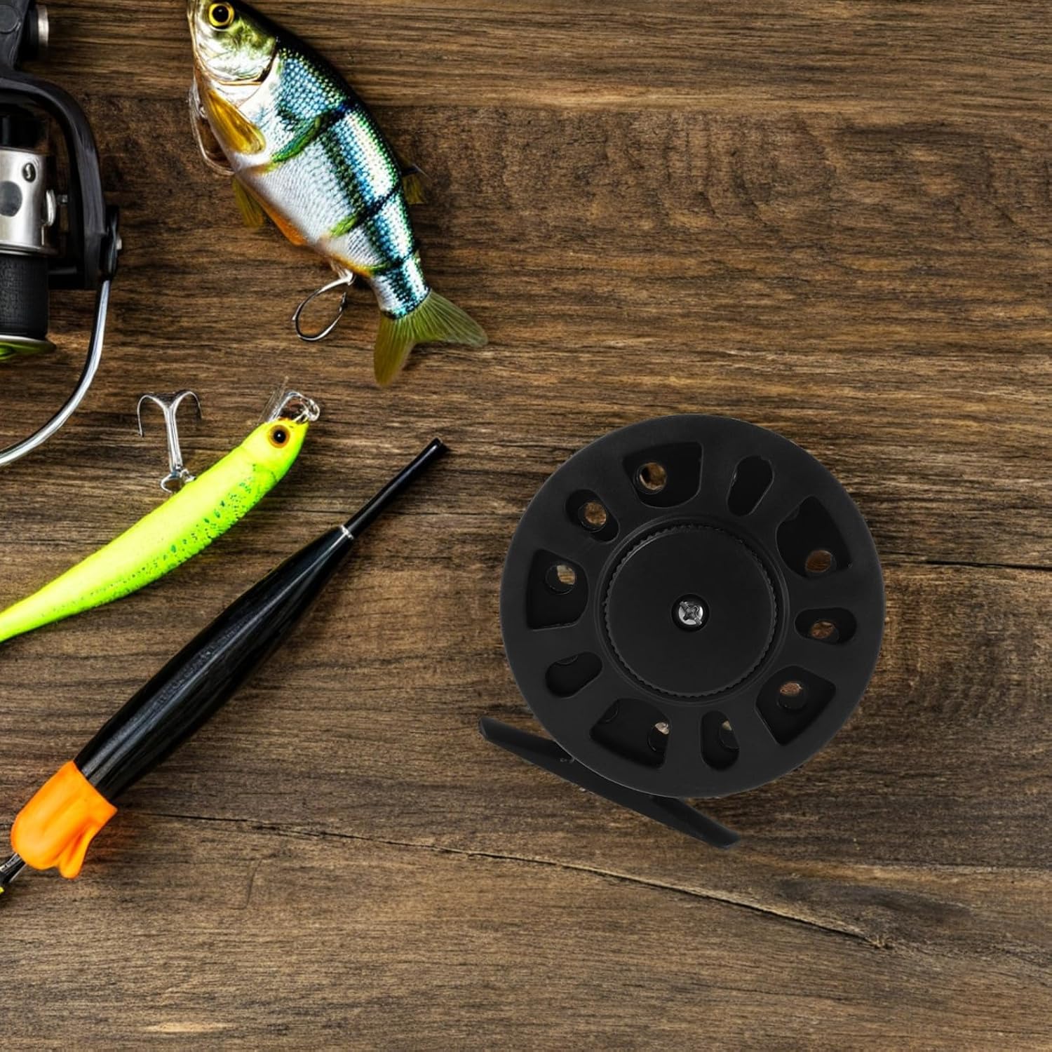 Ciieeo Fly Fishing Reel Sturdy Lightweight Abs Plastic with Front Drag System Ergonomic Design Easy to Use for Freshwater Fishing