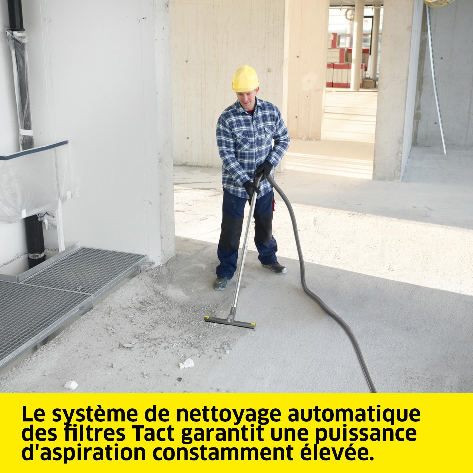 KÄRCHER Aspirateur Eau et poussières NT 30/1 Tact L, Max. 1380 W, Filtre plissé Plat, réservoir : 30 l, Tuyau : 4,0 m, suceur pour sols humides/secs (360 mm), buse de Fentes