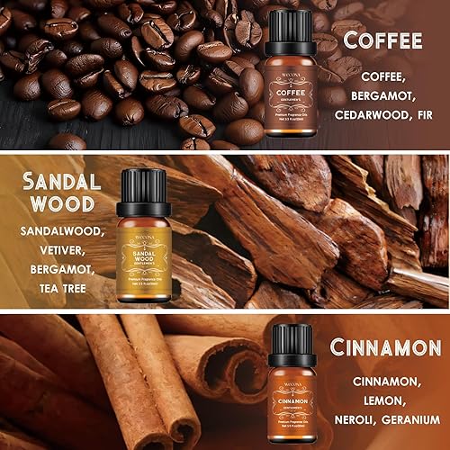 Miniatura 3 de Aceites esenciales para hombres para difusores para el hogar  Aceite de fragancia de 0.3 onzas líquidas para hacer velas, cuero, sándalo, café,