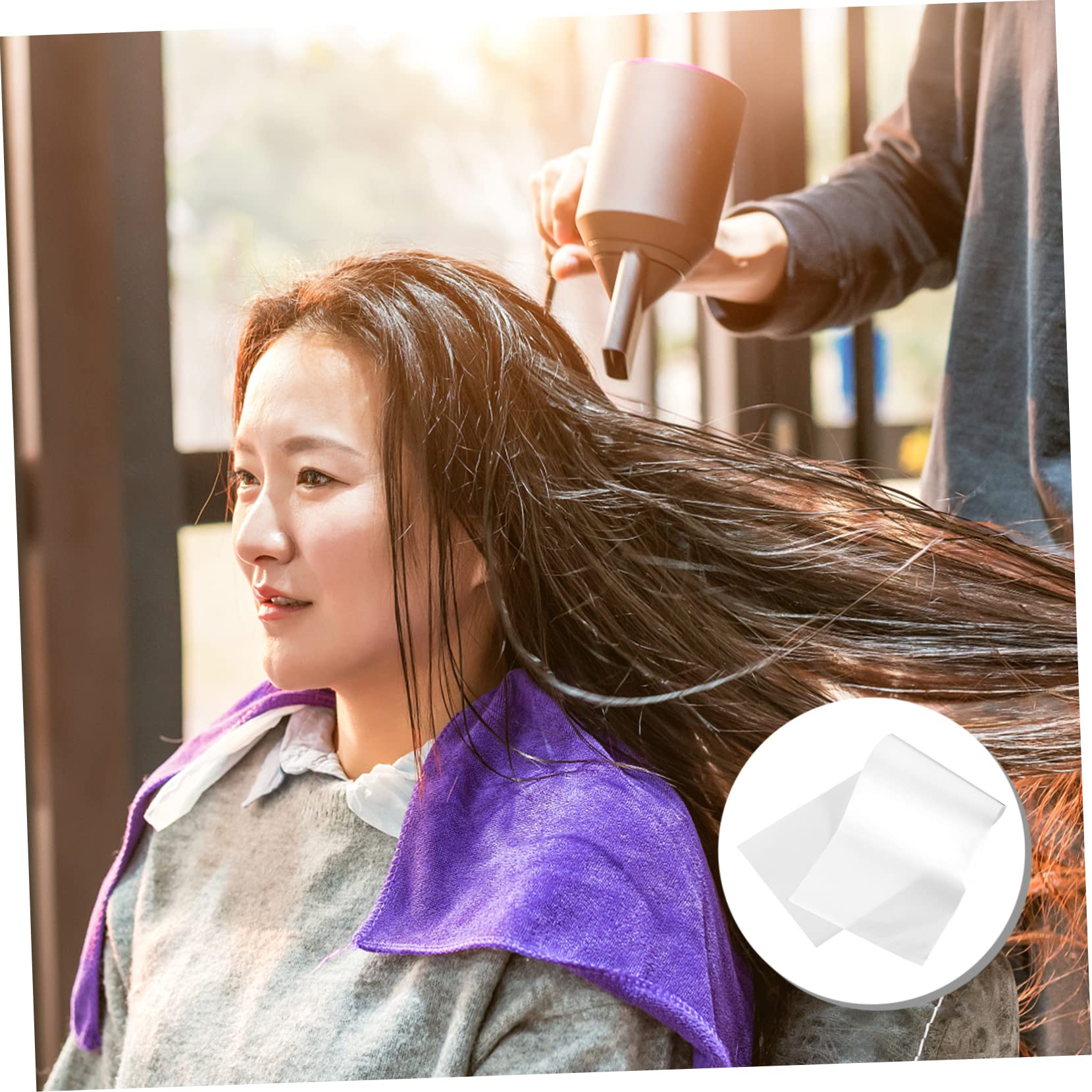 SOESFOUFU 100 Sheets Hair Coloring Paper Dye Isolation Sheets for Hair Wrapping Isolation Paper