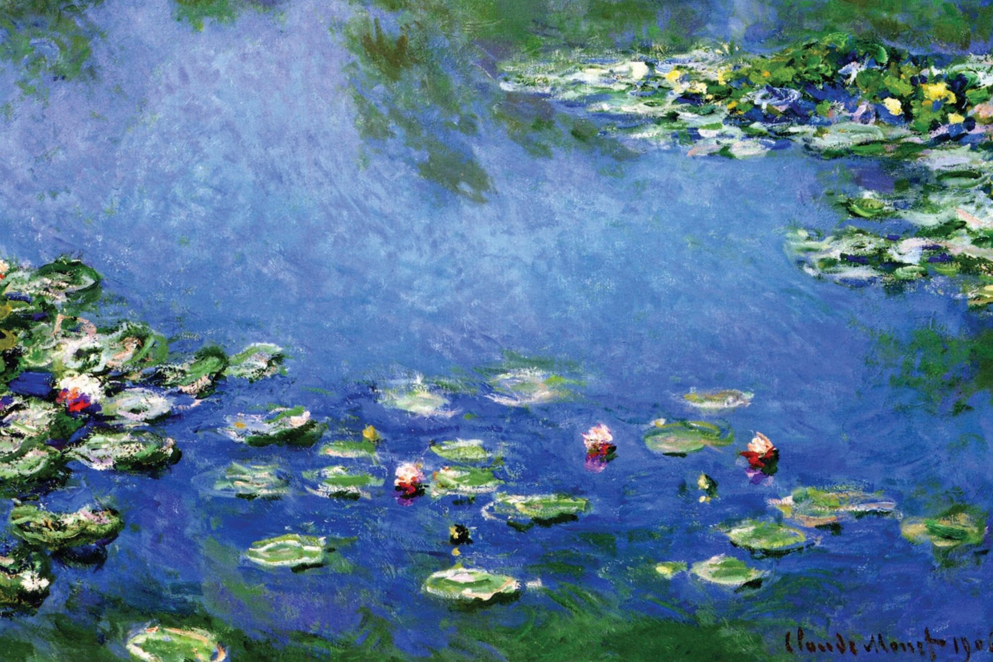 Amazon.com: ART.COM Wall Art Print Water Lilies by Claude Monet