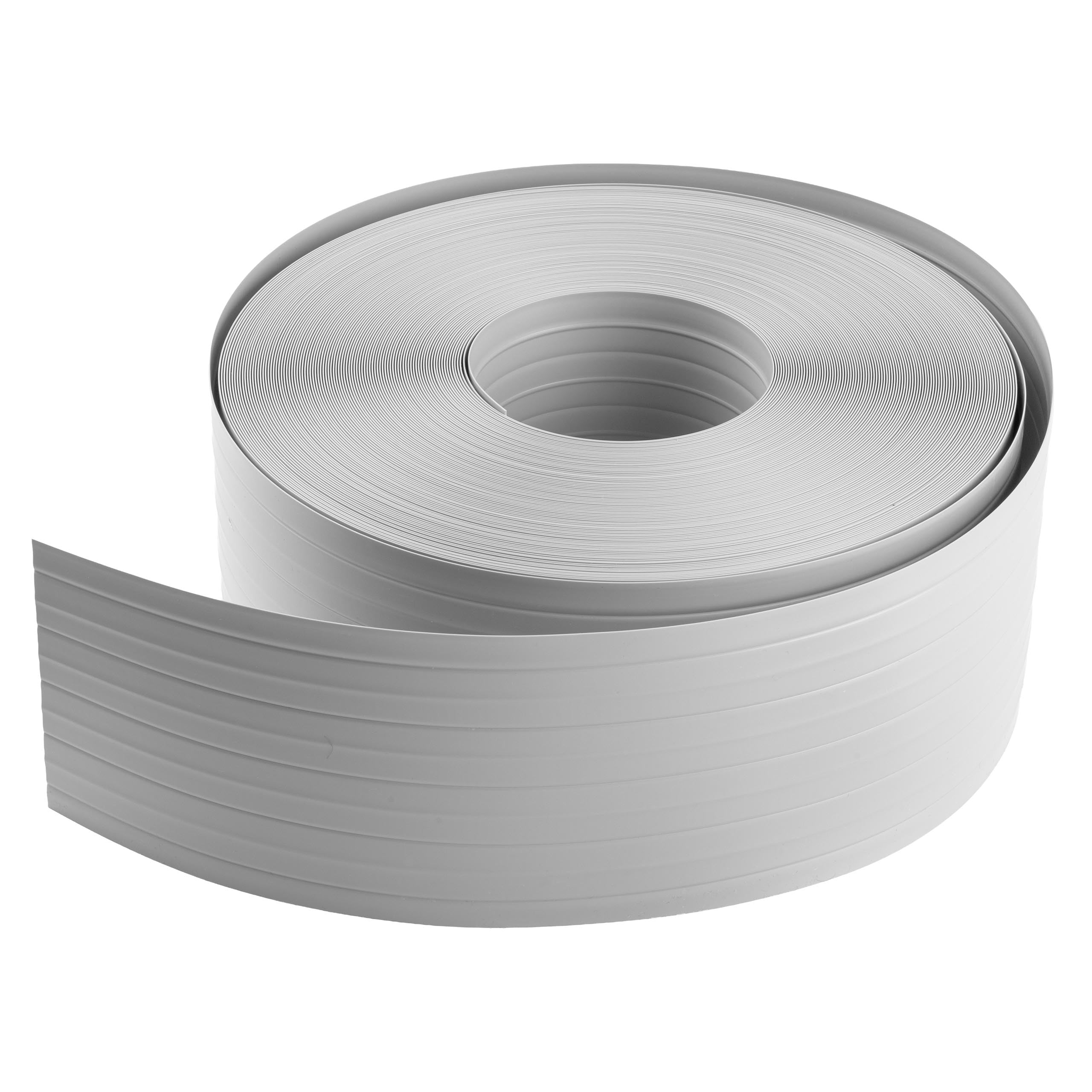 Quest Nastro per recinzione in PVC, 10 cm, stretto, per recinzioni a doppia asta, resistente alle intemperie, ai raggi UV, 900 g/m², rotolo da 52 m (grigio)