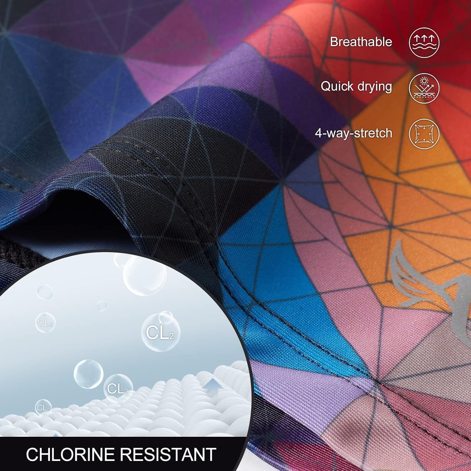 Angel season Swim Jammers for Men Square Leg Quick Dry Swimsuit Athletic Training Durable - Image 6