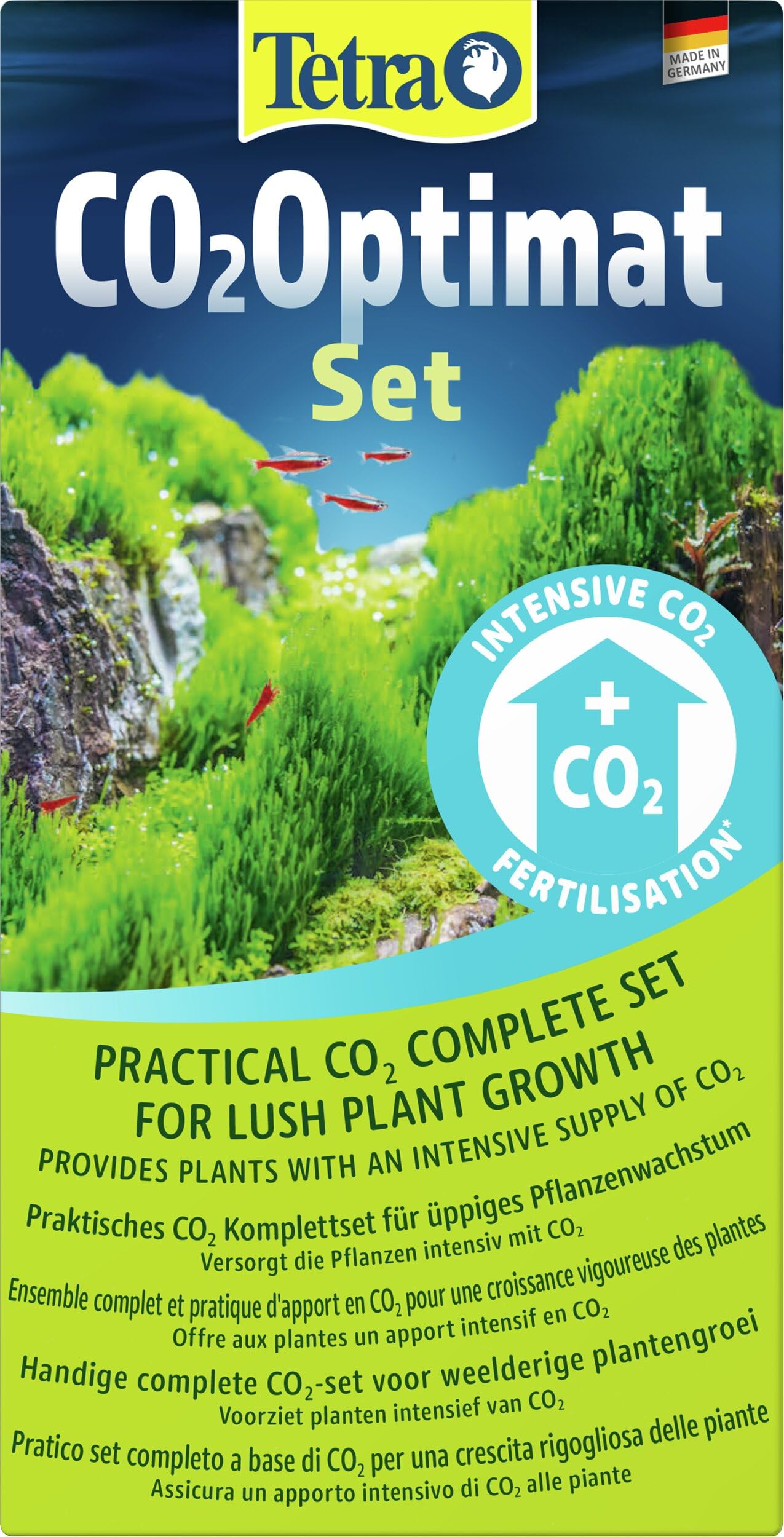 Tetra CO2-Optimat - Komplettset zur Anreicherung des Aquariumwassers mit Kohlendioxid für prächtige Wasserpflanzen, mit Diffusionsrohr, Schlauch und Saugnäpfen