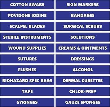 Medical Supplies Magnetic Labels by DCM Solutions Blue, 0.75" H x 4.5" W