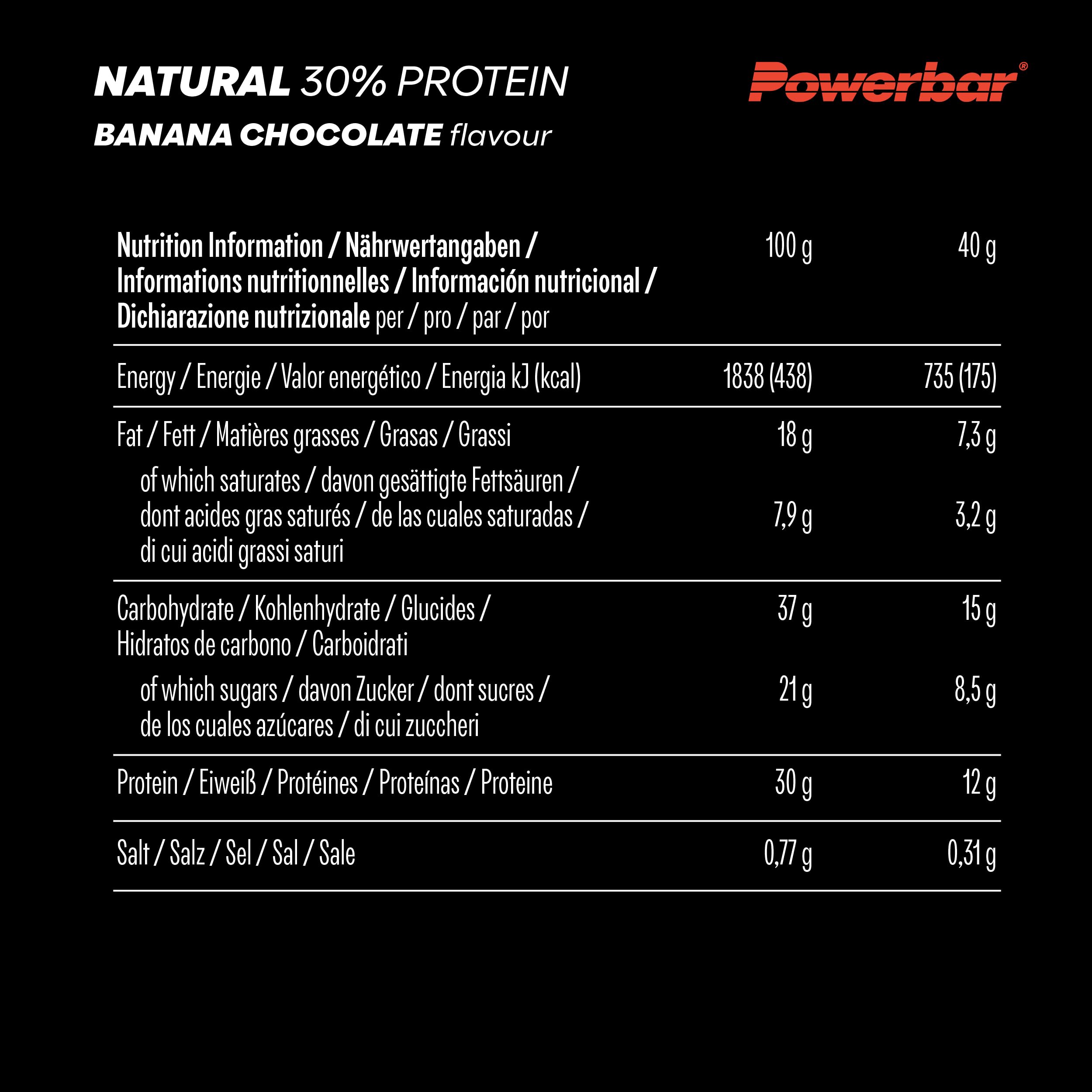 Powerbar Natural Protein Banana Chocolate 18x40g