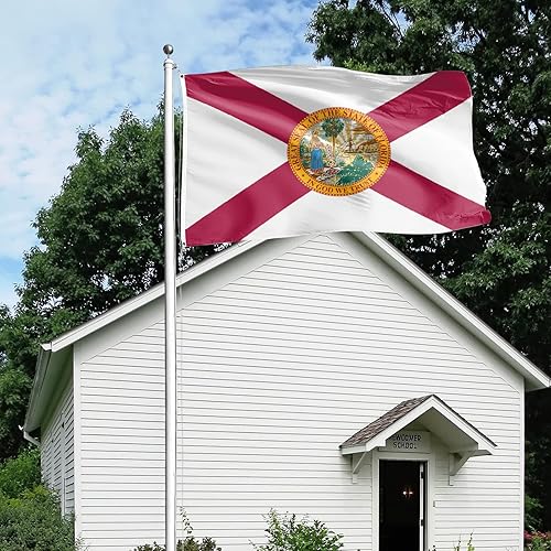 Miniatura 6 de FLAGWIN Bandera del estado de Florida de 3 x 5 para exteriores, banderas de Florida de doble cara de 3 capas, banderas de estado de FL de poliéster