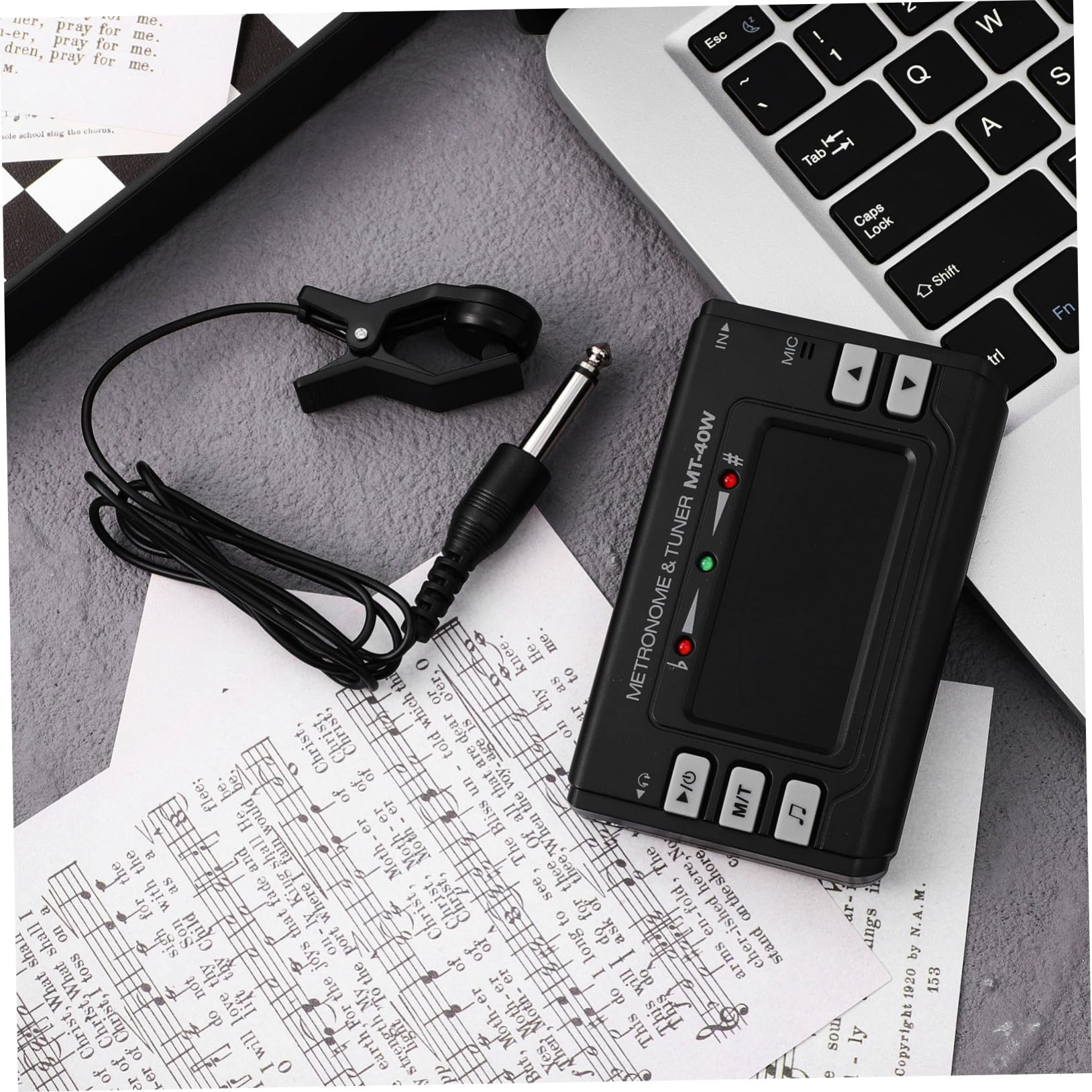 Afinador de Clip para Instrumentos Pantalla LED de Alta Precisión | Cuerpo de Abs, Ajuste para Instrumento de Viento, Uso en Afinación Musical, Accesorio Compacto