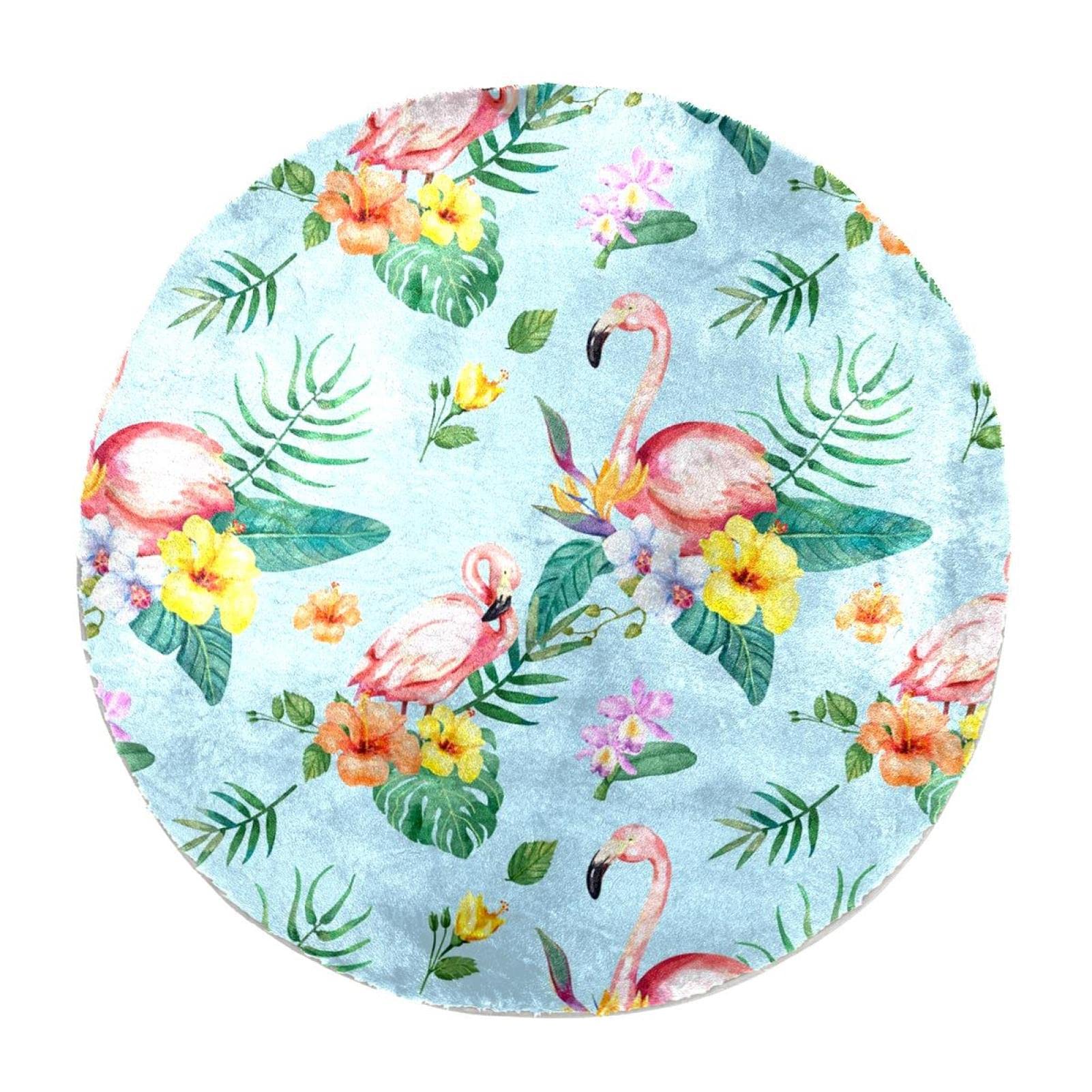 Tapis de chambre enfant rond fausse fourrure vintage